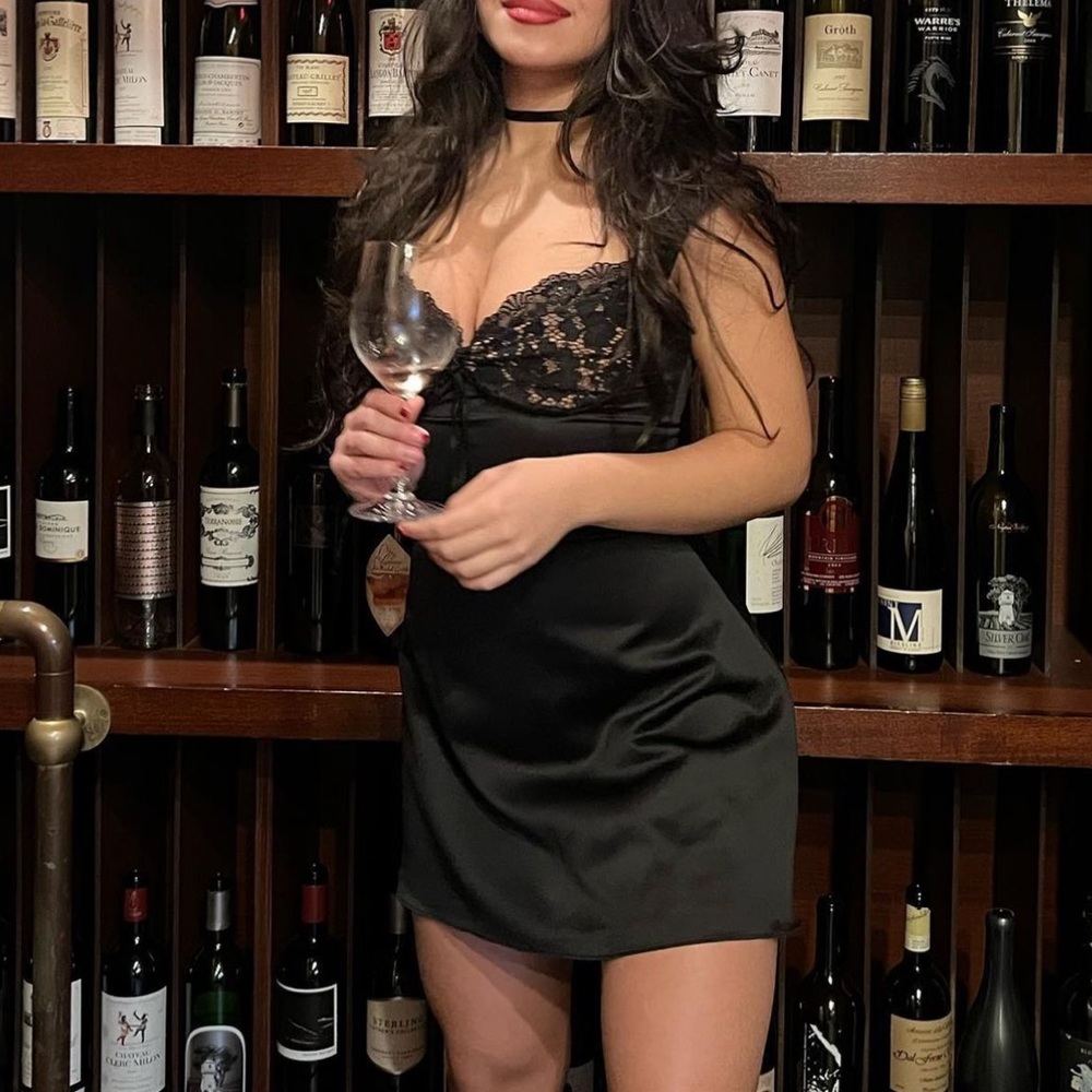 COPY - House of cb black Adriana lace mini dress